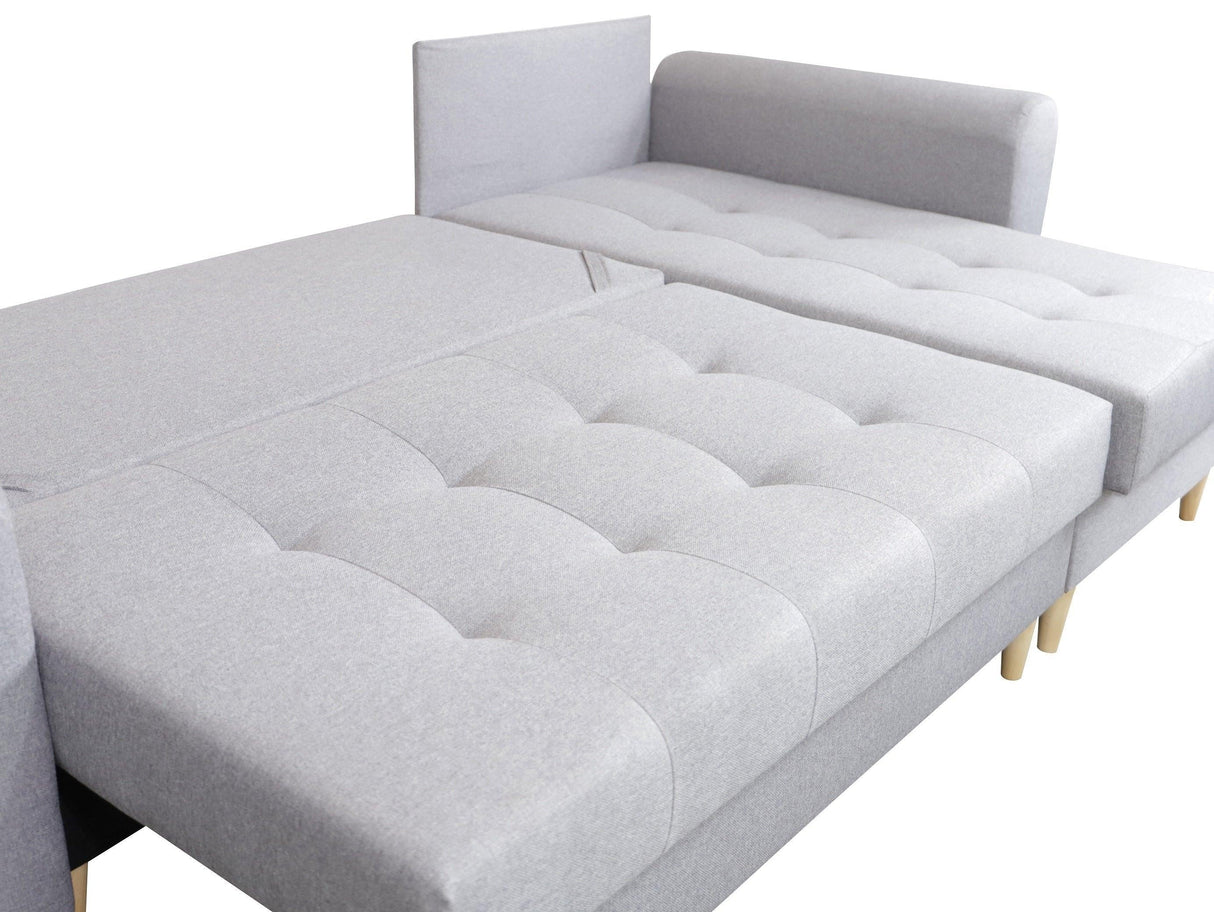 CORNER SOFA BED PALMO 2X STORAGE SPACE MALMO 90 GREY 240cm universal RIGHT/LEFT CORNER / BONELL SPRINGS + FOAMVIEW ALL COLORS CLICK HERE﻿THIS MODEL IS UNIVERSAL WHICH MEANS YOU CAN CHOOSE CORNER SIDE DURING ASSEMBLYMADE IN MALMO FABRIC CLICK HERE3x PILLOW