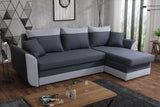 CORNER SOFA BED TRINITY 234CM 2x STORAGE SPACE / FOAM2X Storage space CHOICE OF COLOR FOAM T30MADE IN MALMO FABRIC CLICK HERE Dimensions W: 234cm D:146cm H: 86CM Sleeping area: 131x200cm THIS MODEL IS UNIVERSAL WHICH MEANS YOU CAN CHOOSE CORNER SIDE DURIN