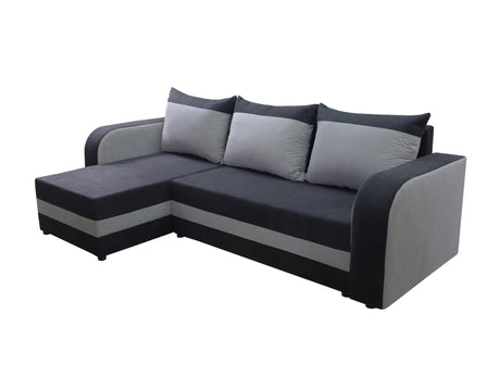 CORNER SOFA BED ALEXA BROWN / BEIGE 238cm universal RIGHT/LEFT CORNER / FOAMTHIS MODEL IN UNIVERSAL WHICH MEANS YOU CAN CHOOSE CORNER SIDE DURING ASSEMBLY3x PILLOWS INCLUDED1X STORAGE SPACESLEEPING FUNCTIONDIMENTIONSWidth: 238 cmDepth: 140cmSleeping area: