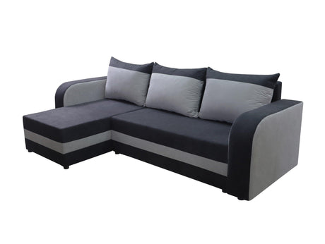 CORNER SOFA BED ALEXA RED/BLACK 238cm universal RIGHT/LEFT CORNER / FOAMTHIS MODEL IN UNIVERSAL WHICH MEANS YOU CAN CHOOSE CORNER SIDE DURING ASSEMBLY3x PILLOWS INCLUDED1X STORAGE SPACESLEEPING FUNCTIONDIMENTIONSWidth: 238 cmDepth: 140cmSleeping area: 200