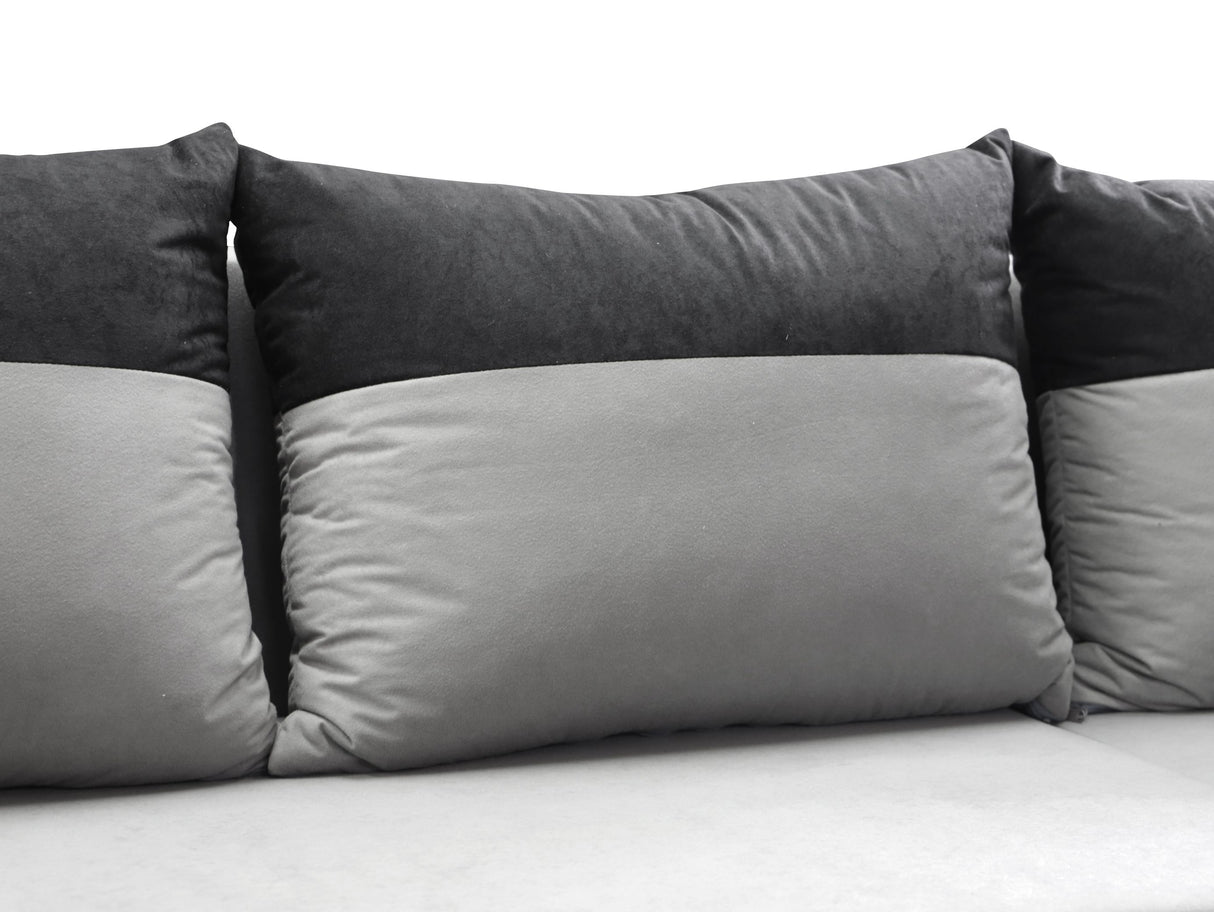 CORNER SOFA BED ALEXIS 228cm universal RIGHT/LEFT CORNER / FOAMTHIS MODEL IN UNIVERSAL WHICH MEANS YOU CAN CHOOSE CORNER SIDE DURING ASSEMBLY3x PILLOWS INCLUDED1X STORAGE SPACESLEEPING FUNCTIONT30 FOAMDIMENTIONSWidth: 228 cmDepth: 138cmSleeping area: 200