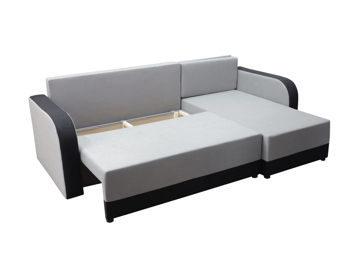 CORNER SOFA BED ALEXIS 228cm universal RIGHT/LEFT CORNER / FOAMTHIS MODEL IN UNIVERSAL WHICH MEANS YOU CAN CHOOSE CORNER SIDE DURING ASSEMBLY3x PILLOWS INCLUDED1X STORAGE SPACESLEEPING FUNCTIONT30 FOAMDIMENTIONSWidth: 228 cmDepth: 138cmSleeping area: 200