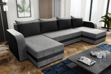 CORNER SOFA BED ALEXA U SHAPE 304CM / FOAMCHOICE OF COLORT30 FOAM STORAGE SPACE4 CUSHIONS Large sleeping areaDIMENTIONS IN PHOTOSAnna Furniture