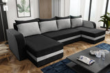 CORNER SOFA BED ALEXA U SHAPE 304CM / FOAMCHOICE OF COLORT30 FOAM STORAGE SPACE4 CUSHIONS Large sleeping areaDIMENTIONS IN PHOTOSAnna Furniture