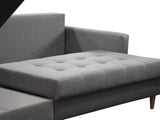 CORNER SOFA BED BRIAN 222CM + STORAGE PUFF / OTTOMAN CHOICE OF COLOR UNIVERSAL RIGHT/LEFT CORNER / BONELL SPINGS + FOAMTHIS MODEL IS UNIVERSAL WHICH MEANS YOU CAN CHOOSE CORNER SIDE DURING ASSEMBLYMADE IN MALMO FABRIC CLICK HERE3x PILLOWS INCLUDED2X STORA