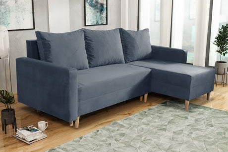 NEW! CORNER SOFA BED SNUGGY 222CM MANILA 20 UNIVERSAL CORNER RIGHT/LEFT / FOAMTHIS MODEL IS UNIVERSAL WHICH MEANS YOU CAN CHOOSE CORNER SIDE DURING ASSEMBLY3x PILLOWS INCLUDED1X STORAGE SPACESOFT TOUCH FABRC MANILA CLICK HEREDIMENTIONS222X137.5CMSLEEPING