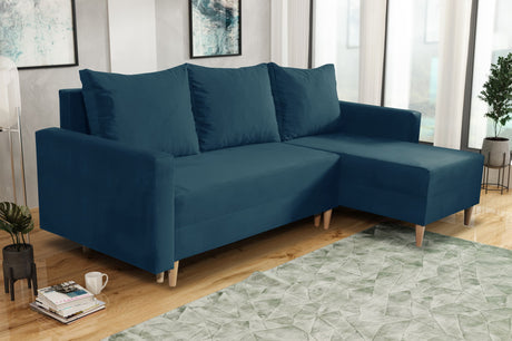 NEW! CORNER SOFA BED SNUGGY 222CM CHOICE OF 41 COLORS UNIVERSAL CORNER RIGHT/LEFT / FOAMTHIS MODEL IS UNIVERSAL WHICH MEANS YOU CAN CHOOSE CORNER SIDE DURING ASSEMBLY3x PILLOWS INCLUDED1X STORAGE SPACESOFT TOUCH FABRC MANILA CLICK HERE DIMENTIONS222X137.5