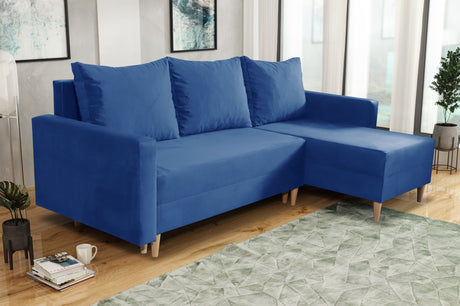 NEW! CORNER SOFA BED SNUGGY 222CM CHOICE OF 41 COLORS UNIVERSAL CORNER RIGHT/LEFT / FOAMTHIS MODEL IS UNIVERSAL WHICH MEANS YOU CAN CHOOSE CORNER SIDE DURING ASSEMBLY3x PILLOWS INCLUDED1X STORAGE SPACESOFT TOUCH FABRC MANILA CLICK HERE DIMENTIONS222X137.5