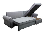 UNIVERSAL CORNER SOFA BED LORD 244cm 2X STORAGE SPACE CHOICE OF COLORS / FOAMTHIS MODEL IS UNIVERSAL WHICH MEANS YOU CAN CHOOSE CORNER SIDE DURING ASSEMBLY3x PILLOWS INCLUDED2X STORAGE SPACEMADE IN MANILA FABRIC CLICK HERE2X STORAGE SPACEManila are charac