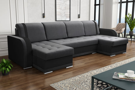 CORNER SOFA BED DINA U SHAPE 308CM 3X STORAGE SPACE CHOICE OF COLOR / BONELL SPRINGS + FOAM3X STORAGE SPACEBONELL SPRINGS + FOAMFABRIC INARI + FAUX LEATHERSIZEWIDTH 308CMDEEPTH 140CMHEIGHT 90CMSLEEPING AREA 270X140CMPACKED WEIGHT/DIMENTIONS 1/4 42kg 43x13