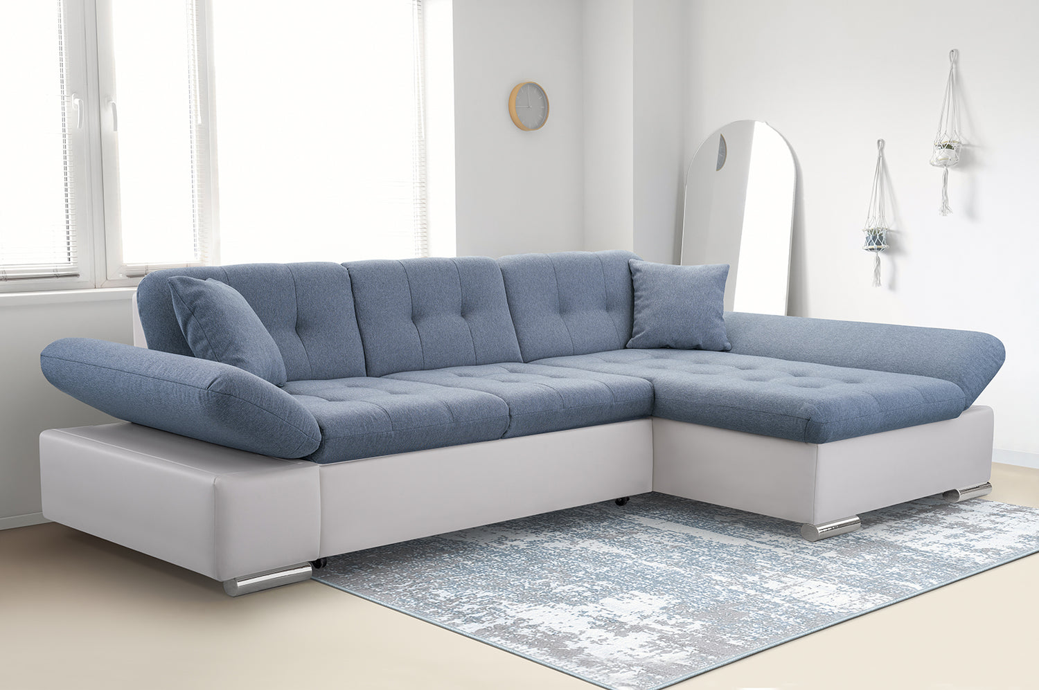 CORNER SOFA BED TOKYO 278cm TATUM 278 / SOFT 17 / SPRINGS + FOAMADJUSTABLE ARMRESTSLARGE SLEEPING AREALIFT UP STORAGE SPACEFOAM + WAVY SPRINGS TOP OF SOFA FABRIC TATUM CLICK HERE BTOOM FAUX LEATHER SOFT CLICK HEREUncategorizedAnna Furniture