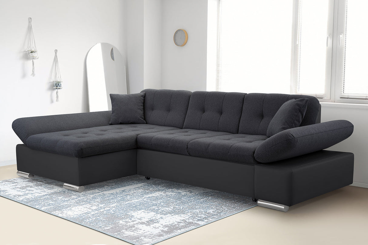 CORNER SOFA BED TOKYO 278cm TATUM 283 / SOFT 11 / SPRINGS + FOAMADJUSTABLE ARMRESTSLARGE SLEEPING AREALIFT UP STORAGE SPACEFOAM + WAVY SPRINGS TOP OF SOFA FABRIC TATUM CLICK HERE BTOOM FAUX LEATHER SOFT CLICK HEREAnna Furniture