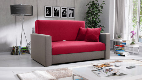 2 SEATER SOFA BED SMART II 137CM CHOICE OF COLORS / SPRINGS + FOAMDimensions :- width 137 cm- height 85 cm- depth 95 cm- area sleeping 113/195 cm(no possibility to change dimensions) +/- 3The sofa is made on a wooden skeleton, the seat uses corrugated spr
