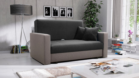2 SEATER SOFA BED SMART II 137CM CHOICE OF COLORS / SPRINGS + FOAMDimensions :- width 137 cm- height 85 cm- depth 95 cm- area sleeping 113/195 cm(no possibility to change dimensions) +/- 3The sofa is made on a wooden skeleton, the seat uses corrugated spr