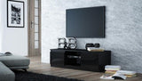 TV STAND GLASS 120CM BLACK/BLACK GLOSSLACQUERED HIGH GLOSS FRONTSGLASS SHELF,LAMINATED TABLE BODYDo you like spending time with family and friends? Or maybe you prefer to relax while watching your favorite movie, DVD concert or listening to music?Thanks t
