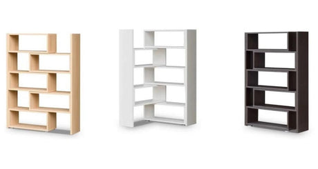TALL 188CM BOOKCASE WHITE ADJUSTABLE WIDTH 72-125CMDimensions: width: 725 UP TO 1250 mm, height: 1880 mm, depth: 330 mmMADE OF:- 22 mm laminated board in white- ABS edging 0.4 mmAnna Furniture