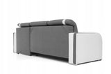CORNER SOFA BED DINA 236CM 2X STORAGE SPACE GREY/BLACK INARI 91/1114 UNIVERSAL CORNER RIGHT/LEFT CORNER / BONELL SPRINGS + FOAMVIEW ALL COLORS CLICK HERE﻿THIS MODEL IS UNIVERSAL WHICH MEANS YOU CAN CHOOSE CORNER SIDE DURING ASSEMBLYBONELL SPRINGS + FOAM 2