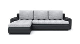 CORNER SOFA BED PRADO LAWA 9/11 226CM / SPRINGS + FOAMSEAT AND CUSHION MADE IN LAWA FABRIC CLICK HERE BOTTOM AND SIDES MADE ON FAUX LEATHER SOFT CLICK HERECORNER SOFA BED PRADADIMENSTIONS:WIDTH: 226cmDEPTH: 152CMHEIGHT: 85CMPACKED WEIGHT/DIMENTIONS 1/3 23
