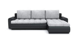 CORNER SOFA BED PRADO LAWA 9/11 226CM / SPRINGS + FOAMSEAT AND CUSHION MADE IN LAWA FABRIC CLICK HERE BOTTOM AND SIDES MADE ON FAUX LEATHER SOFT CLICK HERECORNER SOFA BED PRADADIMENSTIONS:WIDTH: 226cmDEPTH: 152CMHEIGHT: 85CMPACKED WEIGHT/DIMENTIONS 1/3 23