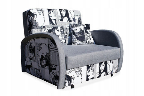 SINGLE SOFA BED SUZIE 97CM KOMIKS / FOAMDimensions :- width 97 cm- height 85 cm- depth 95 cm- area sleeping 80/195 cm +/- 3The sofa is made of a wooden frame, the sleeping surface is made of PUR T30 / 42 foam.The sofa is unfolded using an automatic machin