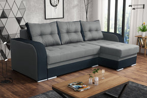 CORNER SOFA BED SAM TWIST 19 / 20 236CM 2X STORAGE SPACE universal RIGHT/LEFT CORNER / BONELL SPRINGS + FOAMTHIS MODEL IS UNIVERSAL WHICH MEANS YOU CAN CHOOSE CORNER SIDE DURING ASSEMBLY3x PILLOWS INCLUDED2X STORAGE SPACE BONELL SPRINGS + FOAM - length: 2
