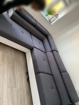 CORNER SOFA BED ASH 273CM GREY/WHITE / SPRINGS + FOAMWavy springs + foam CHOICE OF COLOR Large sleeping areaSEAT AND CUSHIONS MADE IN LUX FABRIC CLICK HERE BOTTOM AND SIDES MADE OF FAUX LEATHER SOFT CLICK HERE Dimensions W: 273cm D:203cm H: 90cm Sleeping