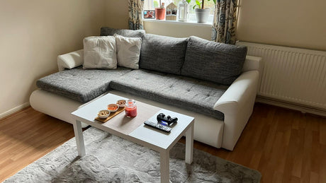 CORNER SOFA BED PRADO LAWA 5/17 226CM / SPRINGS + FOAMSEAT AND CUSHION MADE IN LAWA FABRIC CLICK HERE BOTTOM AND SIDES MADE ON FAUX LEATHER SOFT CLICK HERECORNER SOFA BED PRADAWAVY SPRINGSFOAM T30SLEEPING FUNCTIONDIMENSTIONS:WIDTH: 226cmDEPTH: 152CMHEIGHT