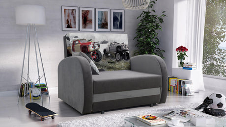 SINGLE SOFA BED TOLA 100CM *CHOICE OF COLORS* EASY CLEAN FABRIC / FOAMDimensions:- width 100 cm- height 85 cm- depth 97 cm- sleeping area 80/195 cm Made on a solid pine skeleton, the structure will allow for long-term and trouble-free use Sleeping functio