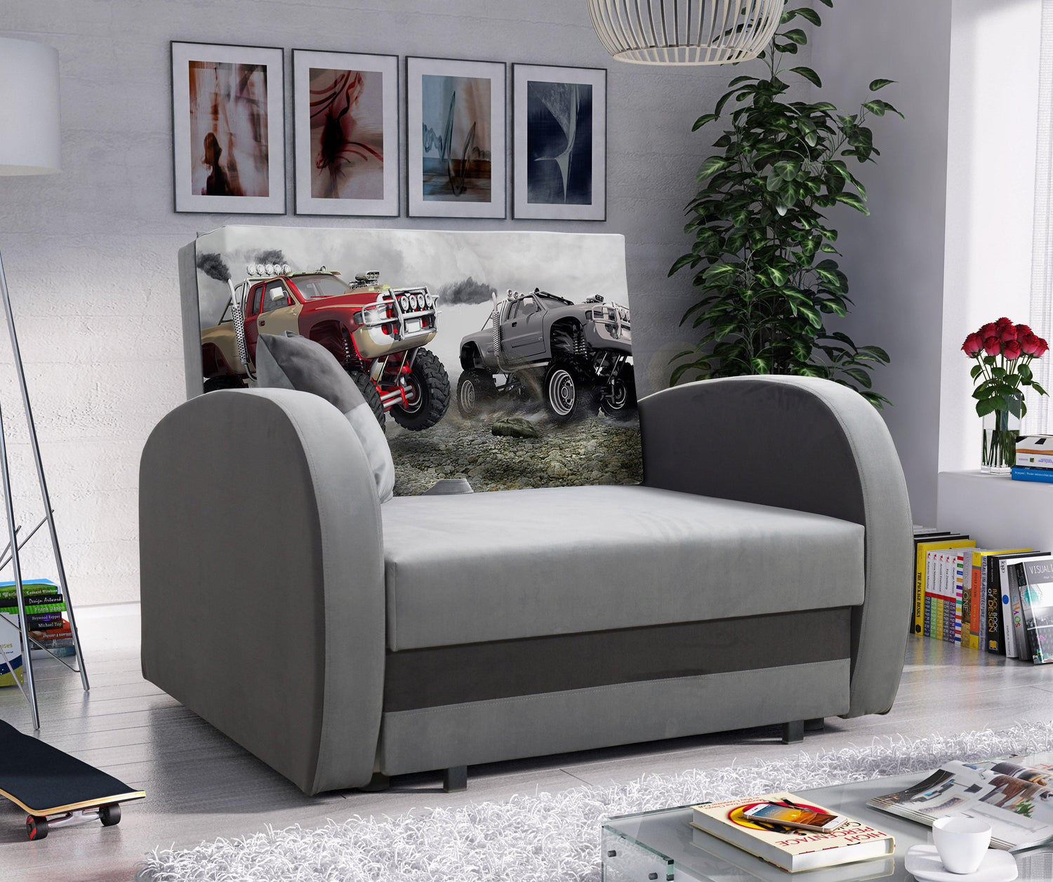 SINGLE SOFA BED TOLA 100CM *CHOICE OF COLORS* EASY CLEAN FABRIC / FOAMDimensions:- width 100 cm- height 85 cm- depth 97 cm- sleeping area 80/195 cm Made on a solid pine skeleton, the structure will allow for long-term and trouble-free use Sleeping functio