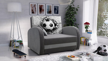 SINGLE SOFA BED TOLA 100CM *CHOICE OF COLORS* EASY CLEAN FABRIC / FOAMDimensions:- width 100 cm- height 85 cm- depth 97 cm- sleeping area 80/195 cm Made on a solid pine skeleton, the structure will allow for long-term and trouble-free use Sleeping functio