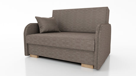 2 SEATER SOFA BED GOLDY 124CM EASY CLEAN FABRIC / SPRINGS + FOAMDimensions : width 124 cm height to the seat 38 cm side height 60 cm depth 100 cm seat depth 65 cm over sleeping 113/195 cm(no possibility to change dimensions) +/- 3BERLIN FABRIC CLICK HEREJ