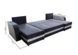 CORNER SOFA BED ALEXA U SHAPE 304CM / FOAMCHOICE OF COLORT30 FOAM STORAGE SPACE4 CUSHIONS Large sleeping areaDIMENTIONS IN PHOTOSAnna Furniture