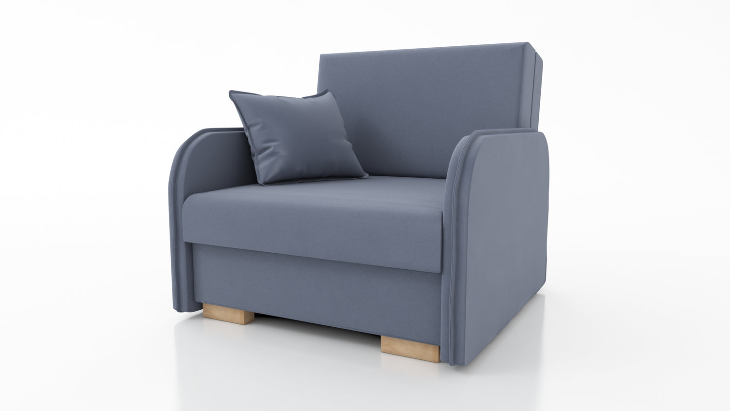 SINGLE SOFA BED GOLDY 90CM / FOAMBERLIN FABRIC CLICK HEREJASMINE FABRIC CLICK HERE EASY CLEAN FABRICMONOLITH FABRIC CLICK HERE STAIN RESISTANTKRONOS FABRIC CLICK HERE EASY CLEAN FABRICThe sofa is made of a wooden frame, the seat is made of PUR T30 / 42 fo