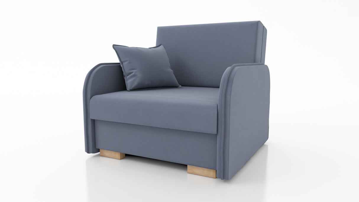 SINGLE SOFA BED GOLDY 90CM / FOAMBERLIN FABRIC CLICK HEREJASMINE FABRIC CLICK HERE EASY CLEAN FABRICMONOLITH FABRIC CLICK HERE STAIN RESISTANTKRONOS FABRIC CLICK HERE EASY CLEAN FABRICThe sofa is made of a wooden frame, the seat is made of PUR T30 / 42 fo