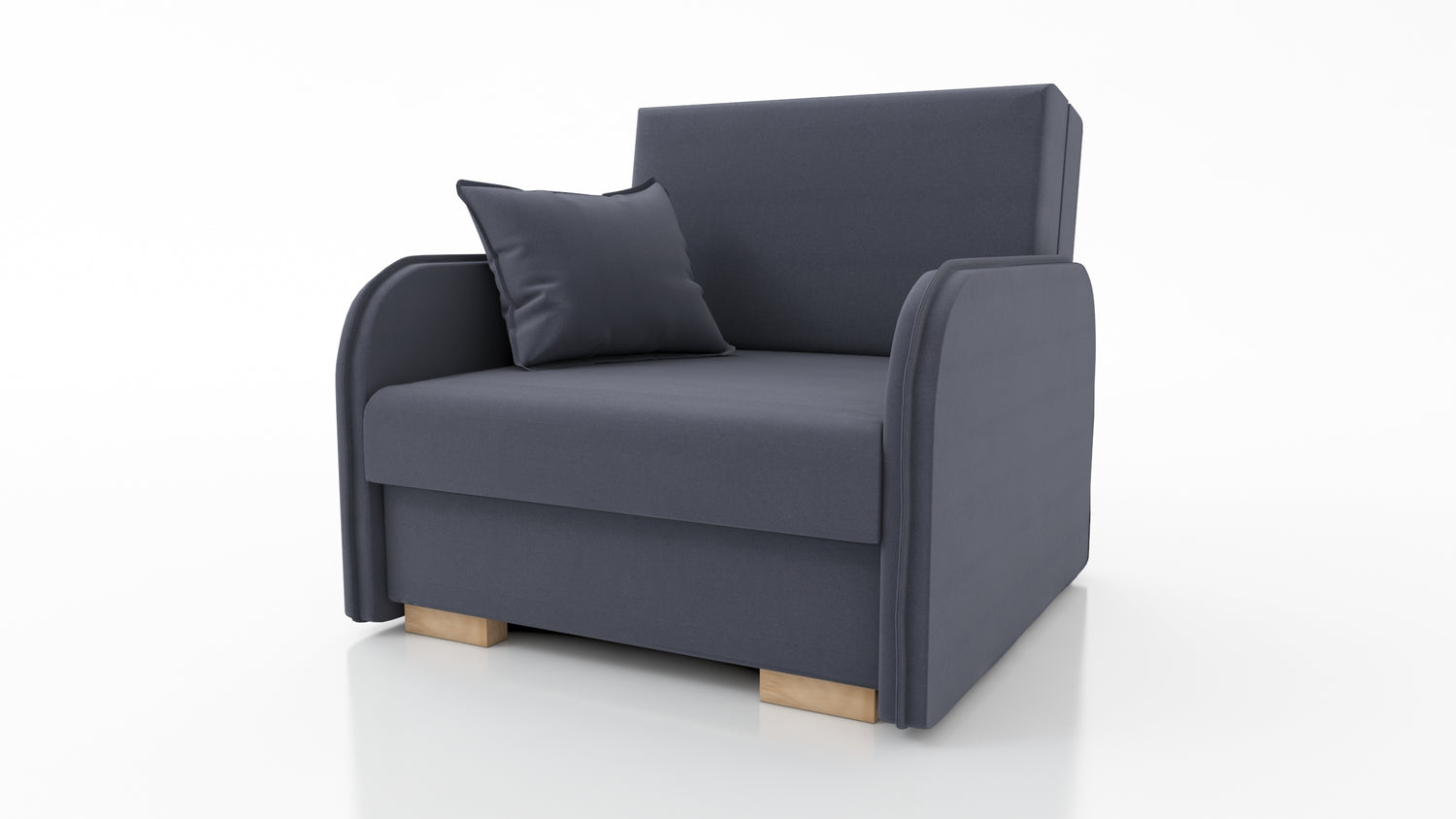 SINGLE SOFA BED GOLDY 90CM / FOAMBERLIN FABRIC CLICK HEREJASMINE FABRIC CLICK HERE EASY CLEAN FABRICMONOLITH FABRIC CLICK HERE STAIN RESISTANTKRONOS FABRIC CLICK HERE EASY CLEAN FABRICThe sofa is made of a wooden frame, the seat is made of PUR T30 / 42 fo