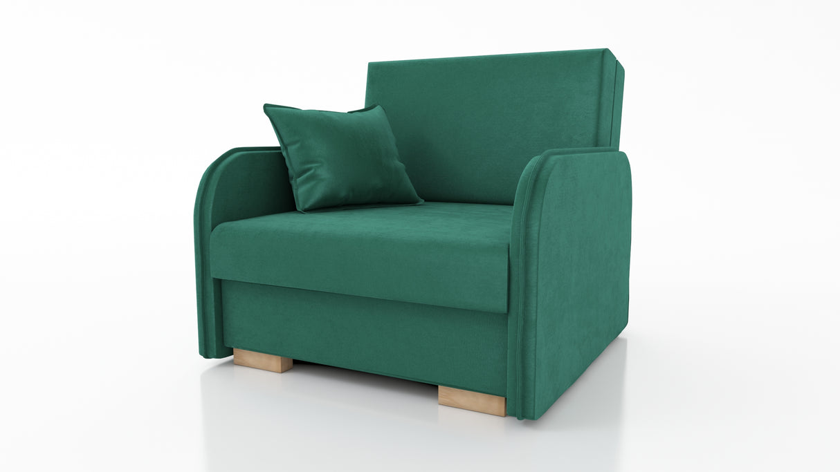 SINGLE SOFA BED GOLDY 90CM / FOAMBERLIN FABRIC CLICK HEREJASMINE FABRIC CLICK HERE EASY CLEAN FABRICMONOLITH FABRIC CLICK HERE STAIN RESISTANTKRONOS FABRIC CLICK HERE EASY CLEAN FABRICThe sofa is made of a wooden frame, the seat is made of PUR T30 / 42 fo