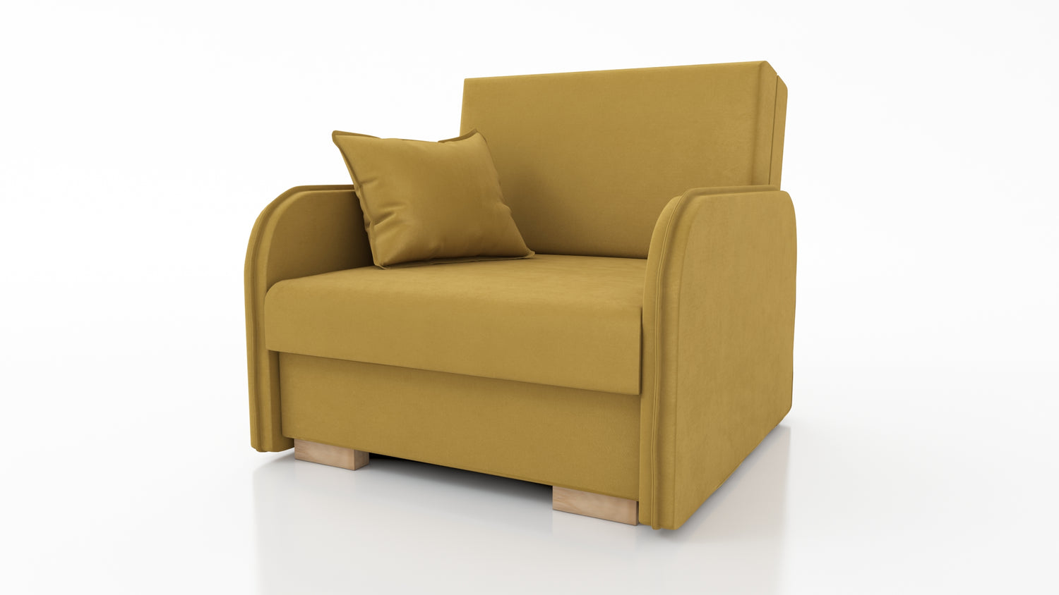 SINGLE SOFA BED GOLDY 90CM / FOAMBERLIN FABRIC CLICK HEREJASMINE FABRIC CLICK HERE EASY CLEAN FABRICMONOLITH FABRIC CLICK HERE STAIN RESISTANTKRONOS FABRIC CLICK HERE EASY CLEAN FABRICThe sofa is made of a wooden frame, the seat is made of PUR T30 / 42 fo