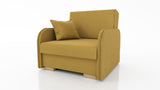SINGLE SOFA BED GOLDY 90CM / FOAMBERLIN FABRIC CLICK HEREJASMINE FABRIC CLICK HERE EASY CLEAN FABRICMONOLITH FABRIC CLICK HERE STAIN RESISTANTKRONOS FABRIC CLICK HERE EASY CLEAN FABRICThe sofa is made of a wooden frame, the seat is made of PUR T30 / 42 fo