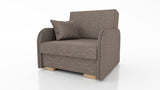 SINGLE SOFA BED GOLDY 90CM / FOAMBERLIN FABRIC CLICK HEREJASMINE FABRIC CLICK HERE EASY CLEAN FABRICMONOLITH FABRIC CLICK HERE STAIN RESISTANTKRONOS FABRIC CLICK HERE EASY CLEAN FABRICThe sofa is made of a wooden frame, the seat is made of PUR T30 / 42 fo