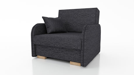 SINGLE SOFA BED GOLDY 90CM / FOAMBERLIN FABRIC CLICK HEREJASMINE FABRIC CLICK HERE EASY CLEAN FABRICMONOLITH FABRIC CLICK HERE STAIN RESISTANTKRONOS FABRIC CLICK HERE EASY CLEAN FABRICThe sofa is made of a wooden frame, the seat is made of PUR T30 / 42 fo