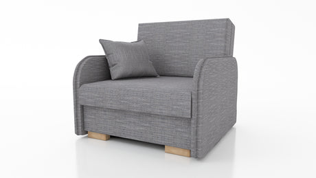 SINGLE SOFA BED GOLDY 90CM / FOAMBERLIN FABRIC CLICK HEREJASMINE FABRIC CLICK HERE EASY CLEAN FABRICMONOLITH FABRIC CLICK HERE STAIN RESISTANTKRONOS FABRIC CLICK HERE EASY CLEAN FABRICThe sofa is made of a wooden frame, the seat is made of PUR T30 / 42 fo