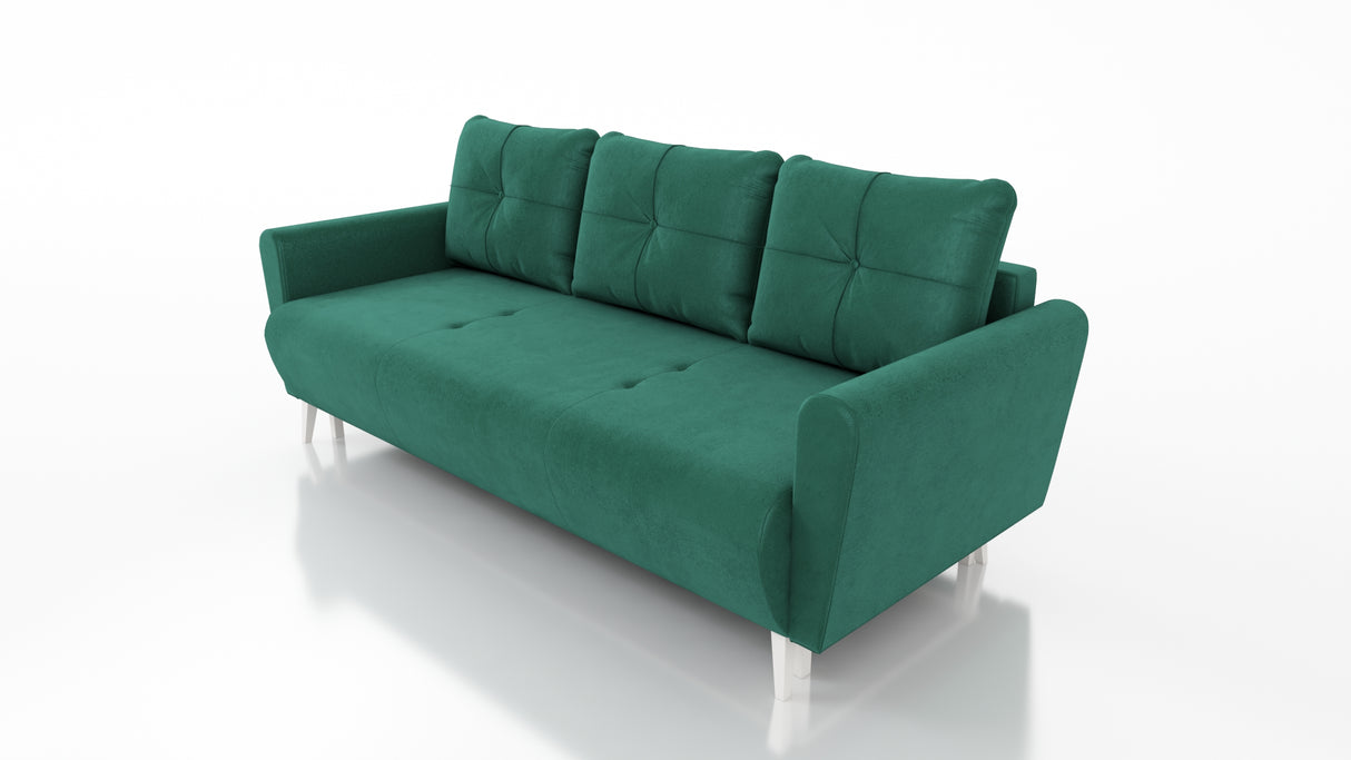SOFA BED MONE CHOICE OF COLOR 221CM SEASY CLEAN FABRIC / BONELL SPRINGS + FOAMSofa dimensions: sleeping area 135/191 cm width 221 cm depth 96 cm height to the seat 44 cm height of the legs 13 cmSpecification: EASY CLEAN FABRIC free-standing furniture upho