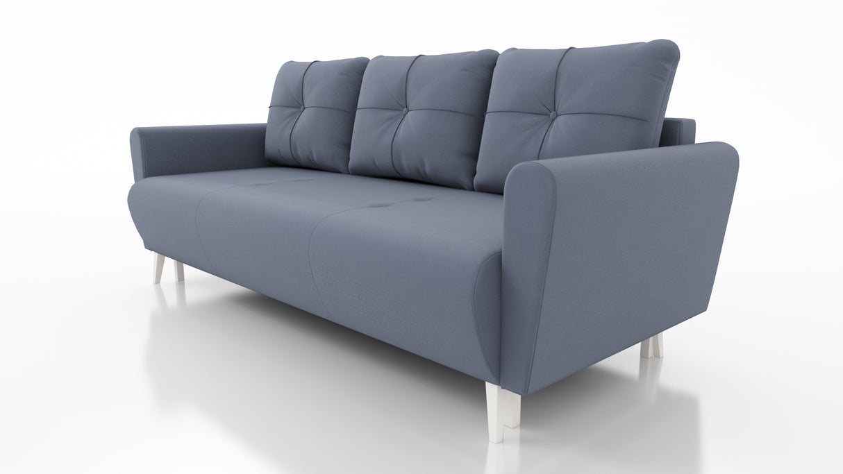 SOFA BED MONE CHOICE OF COLOR 221CM SEASY CLEAN FABRIC / BONELL SPRINGS + FOAMSofa dimensions: sleeping area 135/191 cm width 221 cm depth 96 cm height to the seat 44 cm height of the legs 13 cmSpecification: EASY CLEAN FABRIC free-standing furniture upho
