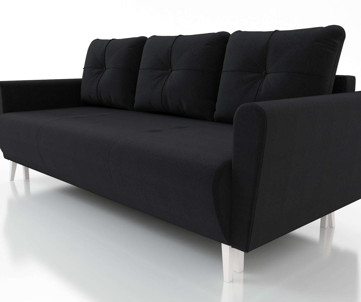 SOFA BED MONE CHOICE OF COLOR 221CM SEASY CLEAN FABRIC / BONELL SPRINGS + FOAMSofa dimensions: sleeping area 135/191 cm width 221 cm depth 96 cm height to the seat 44 cm height of the legs 13 cmSpecification: EASY CLEAN FABRIC free-standing furniture upho