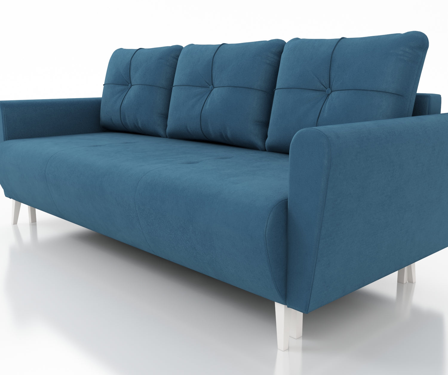 SOFA BED MONE CHOICE OF COLOR 221CM SEASY CLEAN FABRIC / BONELL SPRINGS + FOAMSofa dimensions: sleeping area 135/191 cm width 221 cm depth 96 cm height to the seat 44 cm height of the legs 13 cmSpecification: EASY CLEAN FABRIC free-standing furniture upho