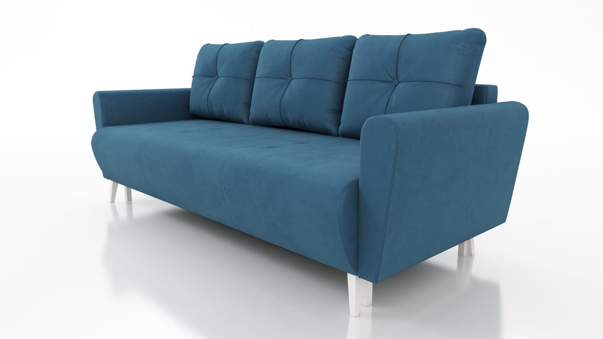 SOFA BED MONE CHOICE OF COLOR 221CM SEASY CLEAN FABRIC / BONELL SPRINGS + FOAMSofa dimensions: sleeping area 135/191 cm width 221 cm depth 96 cm height to the seat 44 cm height of the legs 13 cmSpecification: EASY CLEAN FABRIC free-standing furniture upho