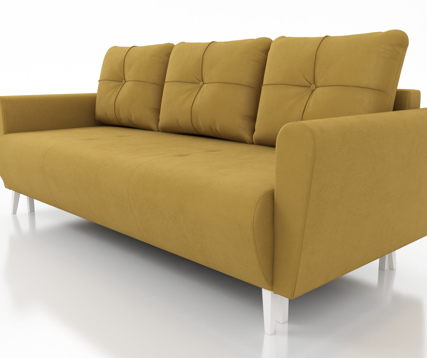 SOFA BED MONE CHOICE OF COLOR 221CM SEASY CLEAN FABRIC / BONELL SPRINGS + FOAMSofa dimensions: sleeping area 135/191 cm width 221 cm depth 96 cm height to the seat 44 cm height of the legs 13 cmSpecification: EASY CLEAN FABRIC free-standing furniture upho