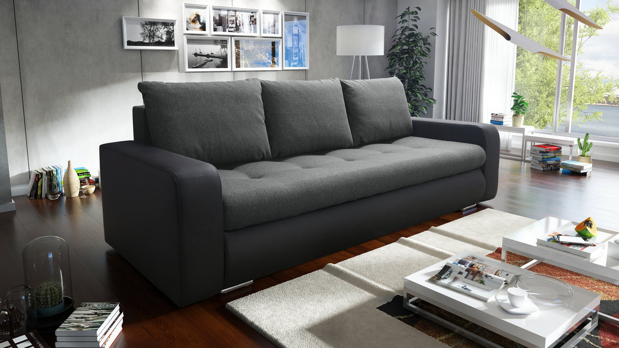 SOFA BED DAVY 228CM / BONELL SPRINGS + FOAM CHOICE OF COLORMADE IN FABRIC INARI CLICK HERE + MADRID FAUX LEATHER CLICK HERE Dimensions:- 143/190 sleeping area- width 228- depth 93- height to the seat 42* dimensions are given with a tolerance of +/- 3 cmSp