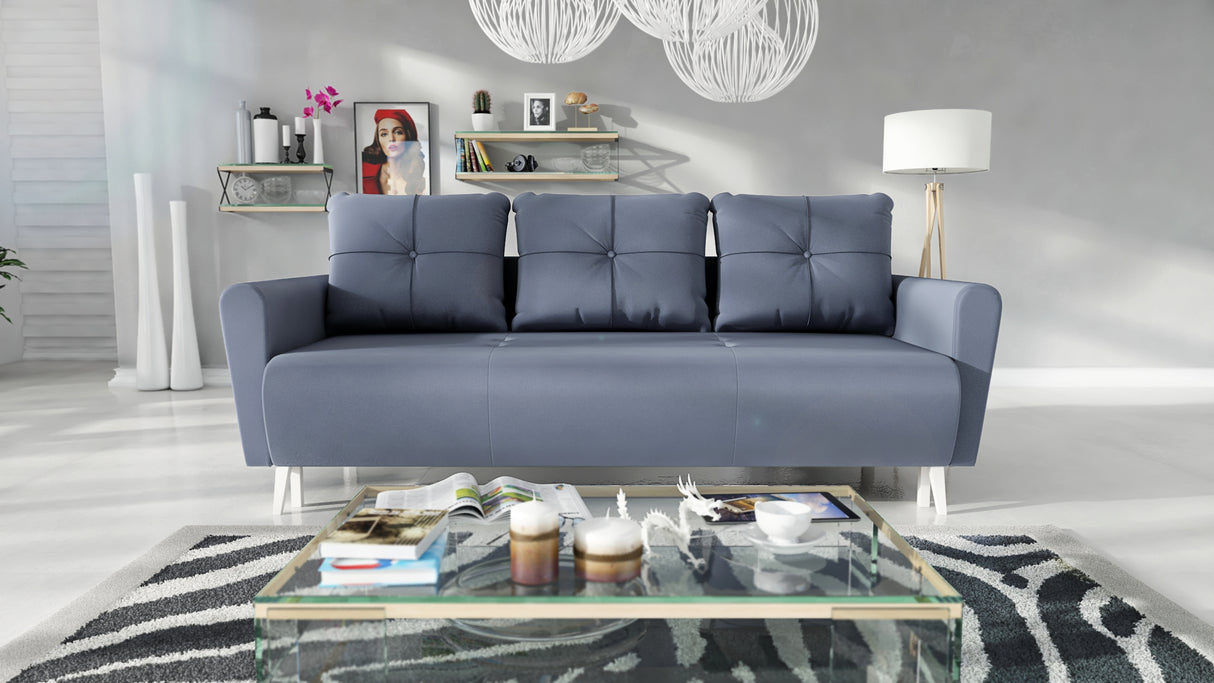 SOFA BED MONE CHOICE OF COLOR 221CM SEASY CLEAN FABRIC / BONELL SPRINGS + FOAMSofa dimensions: sleeping area 135/191 cm width 221 cm depth 96 cm height to the seat 44 cm height of the legs 13 cmSpecification: EASY CLEAN FABRIC free-standing furniture upho