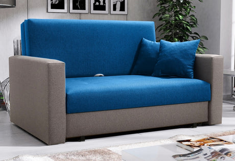 2 SEATER SOFA BED SMART II 137CM CHOICE OF COLORS / SPRINGS + FOAMDimensions :- width 137 cm- height 85 cm- depth 95 cm- area sleeping 113/195 cm(no possibility to change dimensions) +/- 3The sofa is made on a wooden skeleton, the seat uses corrugated spr